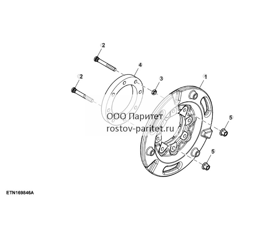 Детали крепления заднего колесного груза, с проставкой колеса 38 mm, с резьбовой шпилькой и гайкой, диаметр окружности болтов 275 mm - ST885136 122.jpg